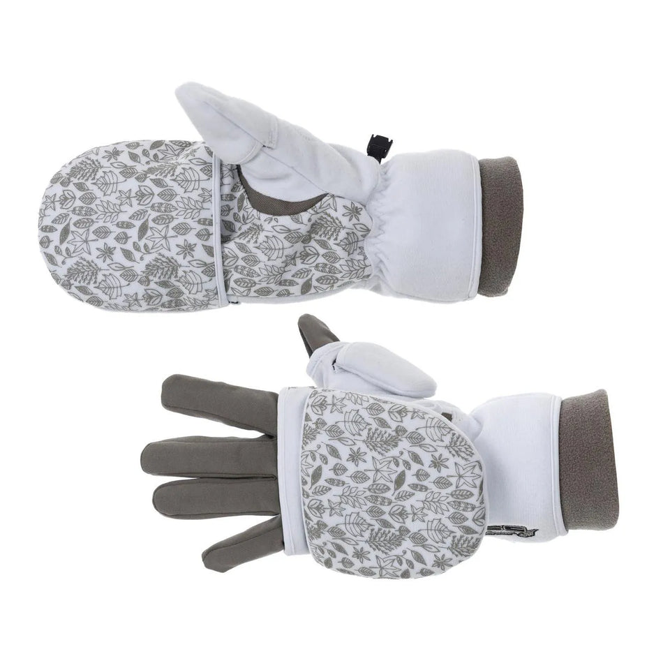 Flip Top 4.0 Mitten with Glove Liner - White