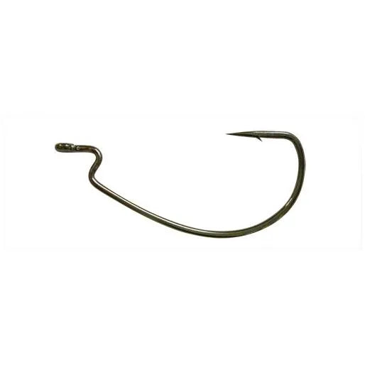 Gamakatsu Superline Offset Extra Large Gap Worm Crochet, Noir