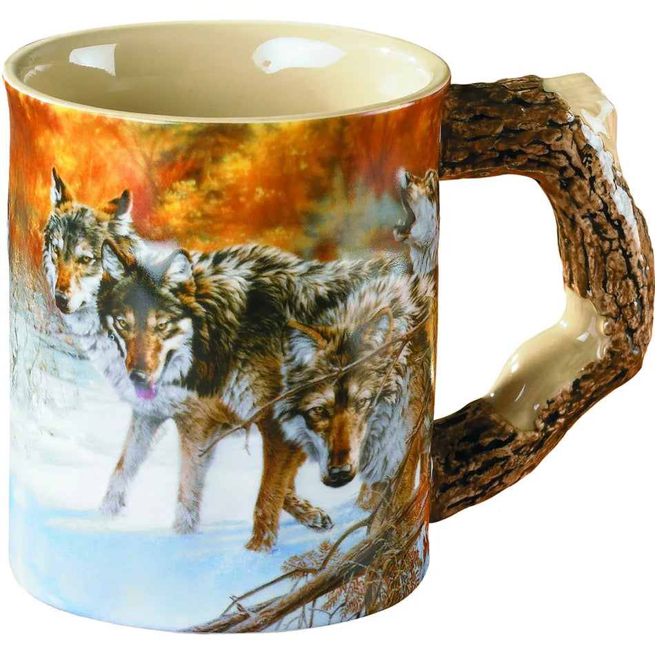Wild Wings Sculpted Mug - Body Language Wolves