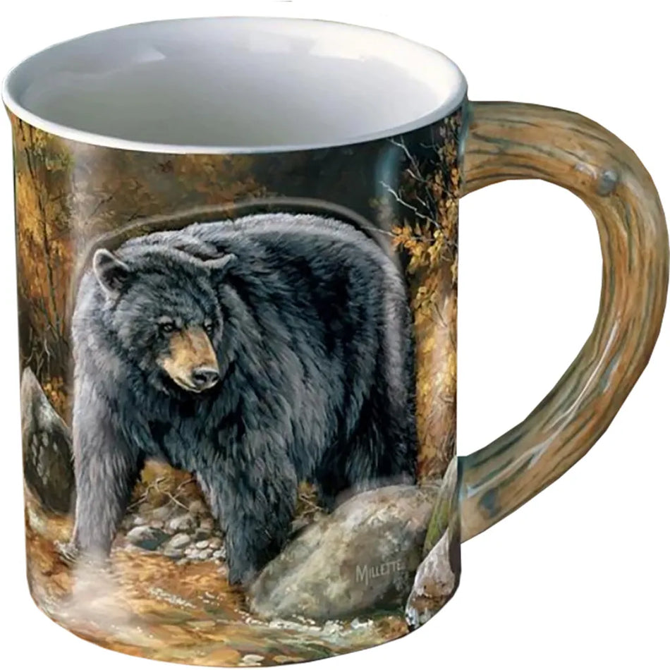 Wild Wings Sculpted Mug - Autumn Streamside Bear
