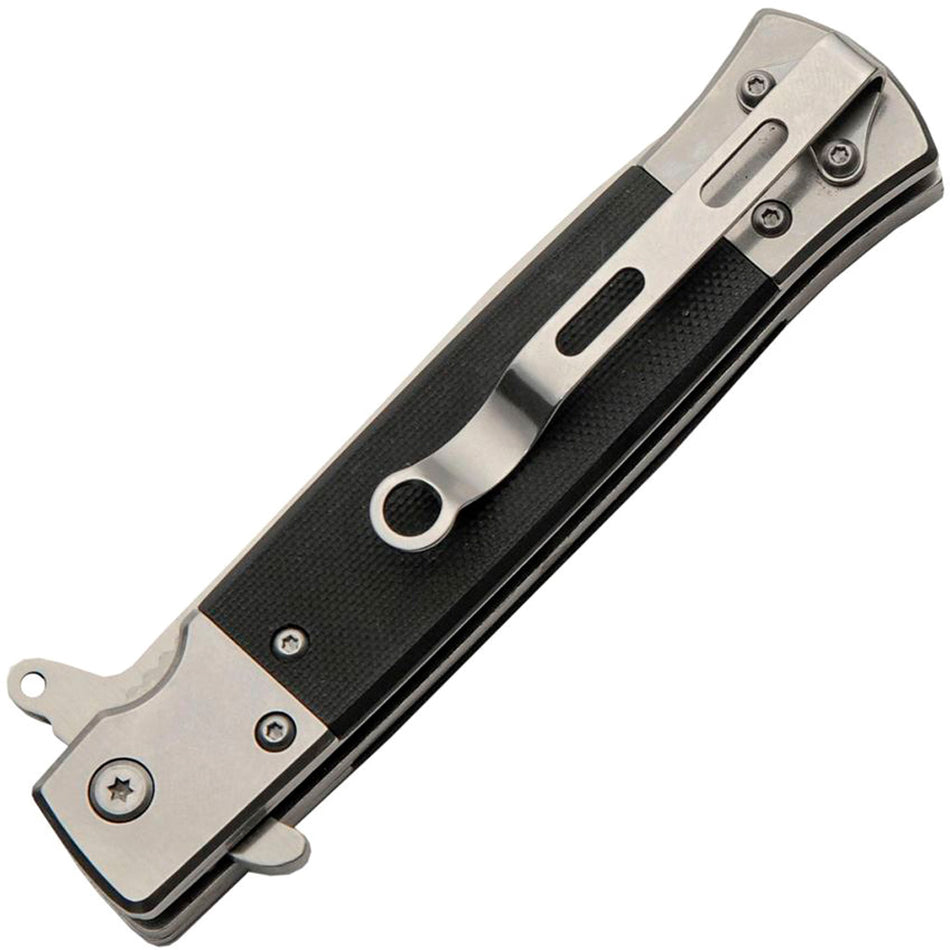 SZCO Silver G10 Stiletto Knife