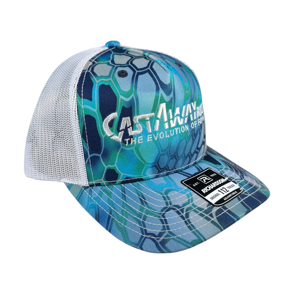 CastAway Trucker Hat - Kryptek: Pontus/White