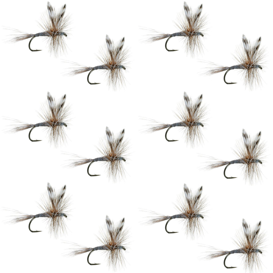 Adams Classic Dry Fly - 1 Dozen Flies Hook Size 14