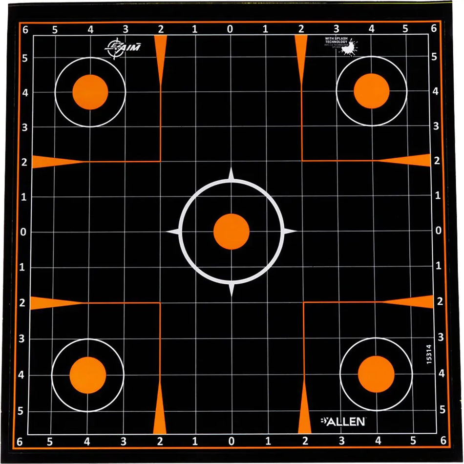 EzAim Splash Sight-In Grid Adhesive Targets