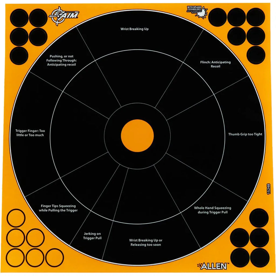 EzAim Splash Handgun Trainer Adhesive Targets