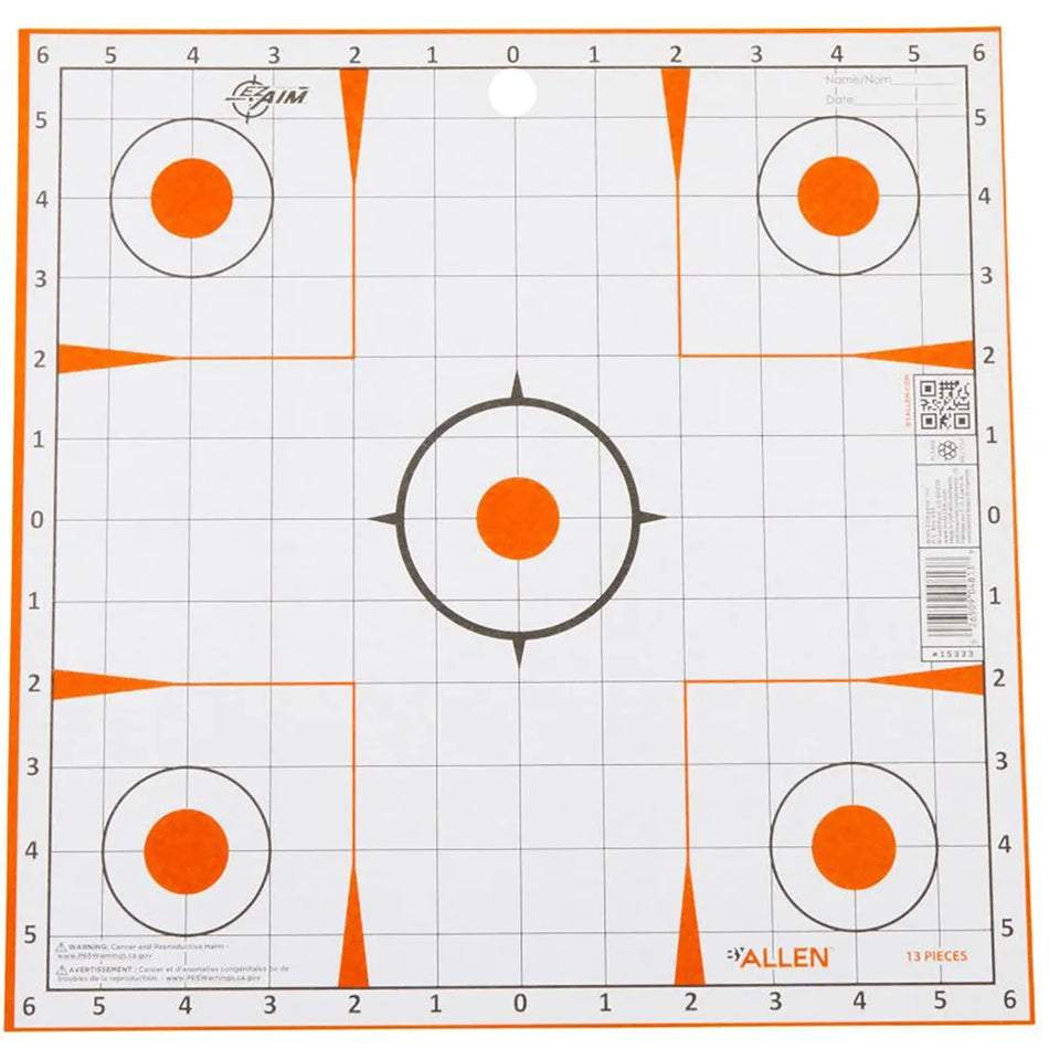 EzAim Sight-In Grid Paper Targets