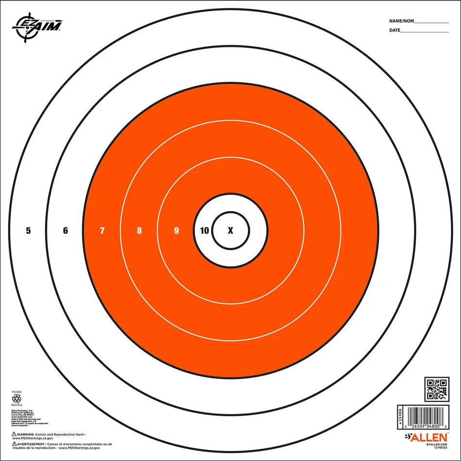 EzAim Bullseye Paper Targets