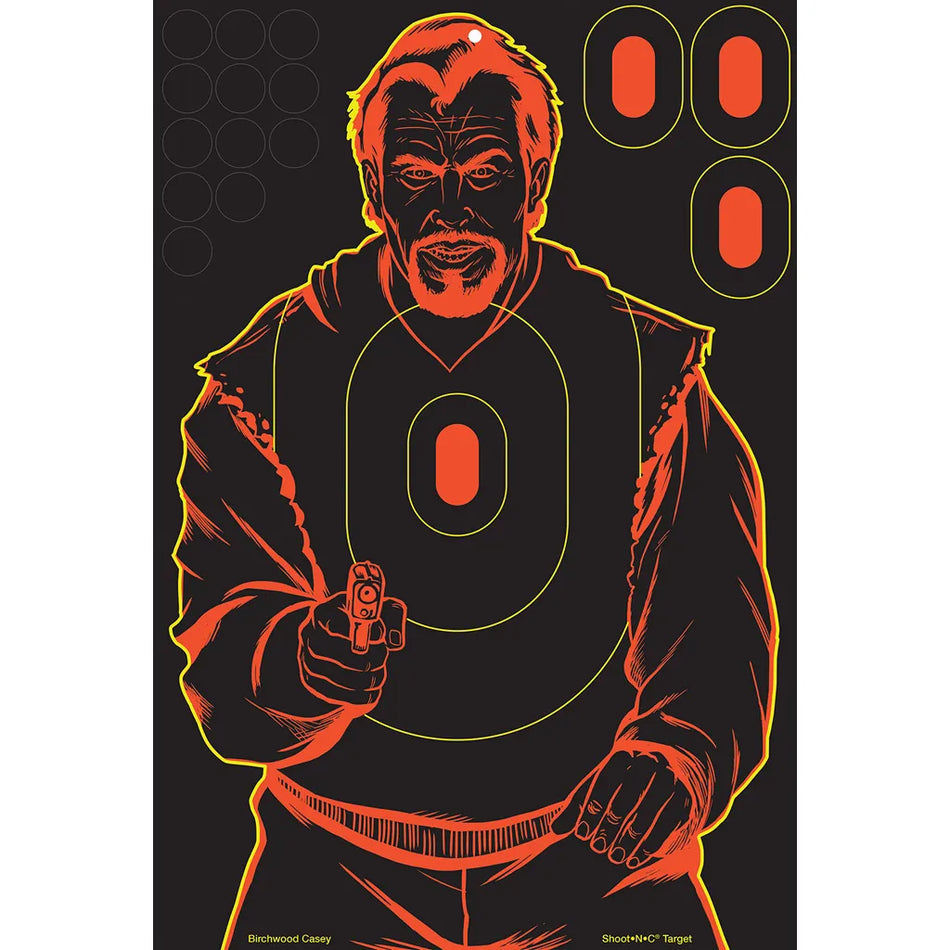 Birchwood Casey Shoot-N-C Target (12x18 in. Bad Guy Silhouette 5 pk.)