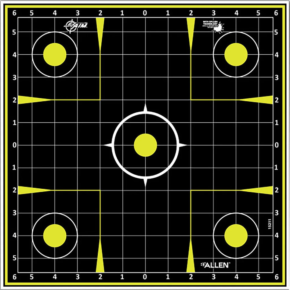 EzAim Splash Sight-In Grid Paper Target