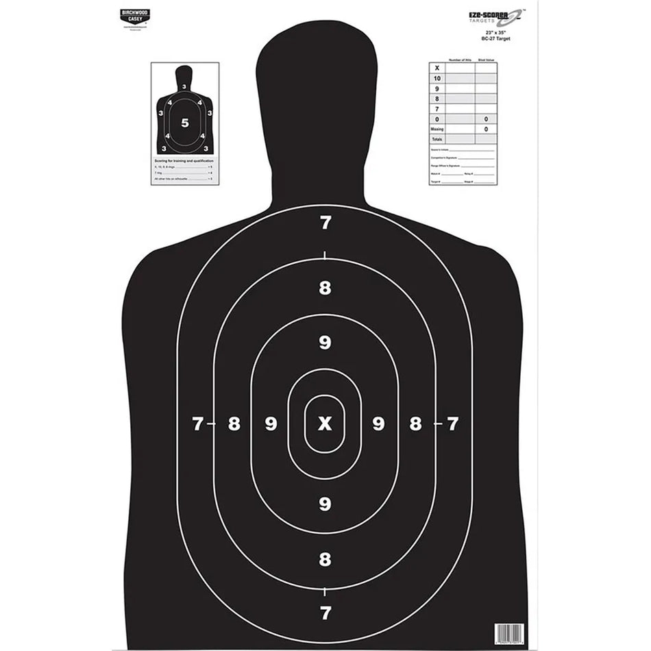 Birchwood Casey EZE-Scorer Target (BC-27 Black 23x35 in. 5 pk.)