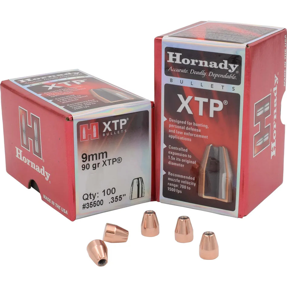 Hornady Traditional Pistol Bullets (9mm .355 90 gr. XTP 100 box)