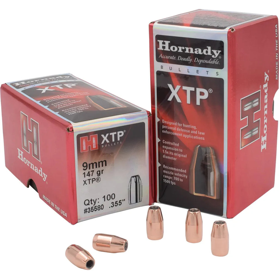 Hornady Traditional Pistol Bullets (9mm .355 147 gr. XTP 100 box)