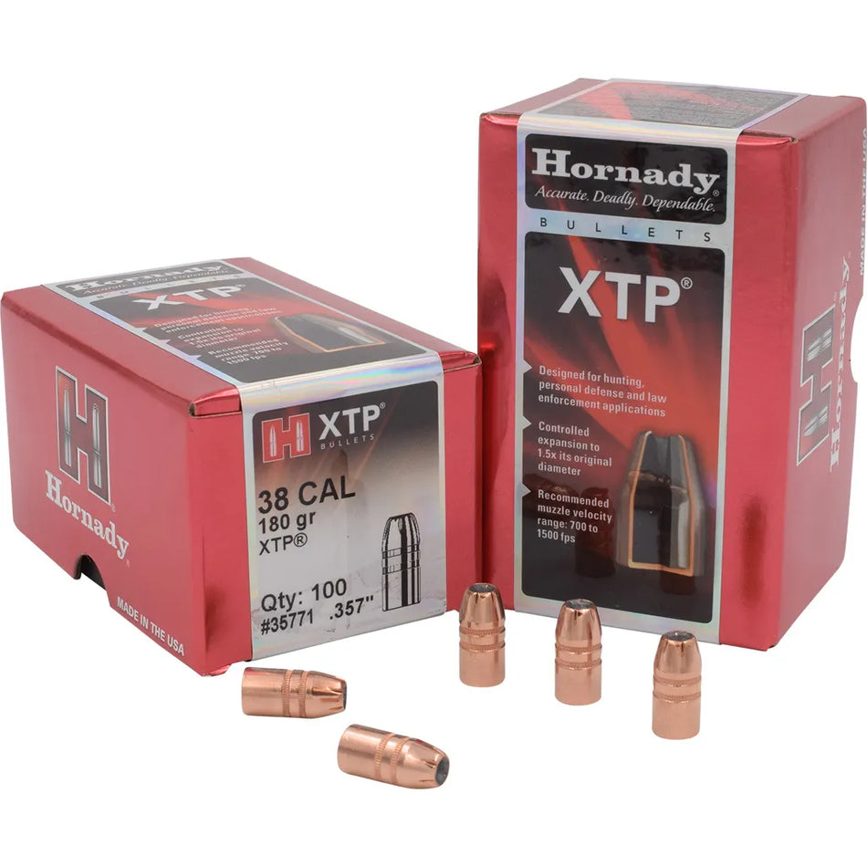 Hornady Traditional Pistol Bullets (38 Cal. .357 180 gr. XTP 100 box)