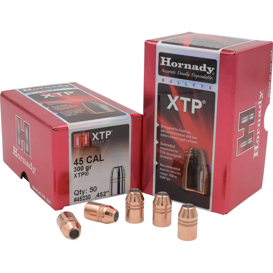 Hornady Traditional Pistol Bullets (45 Cal. .452 300 gr. XTP 50 Box)