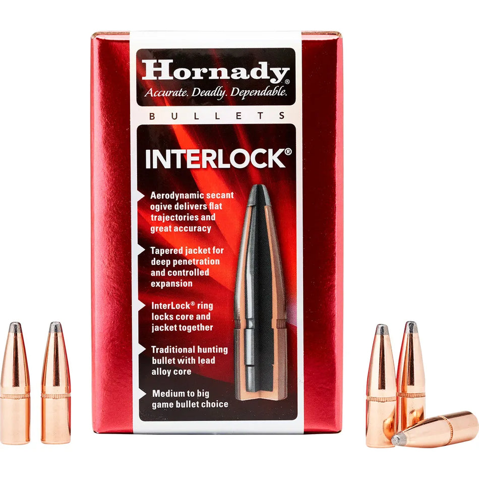 Hornady Traditional Rifle Bullets (7mm .284 139 gr. BTSP Interlock 100 Box)