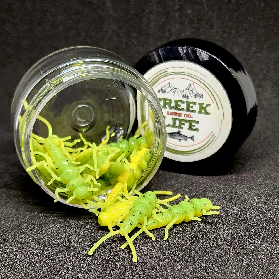 Jar of 1.4" Inch Micro Stonefly "The Appalachian Stoner"