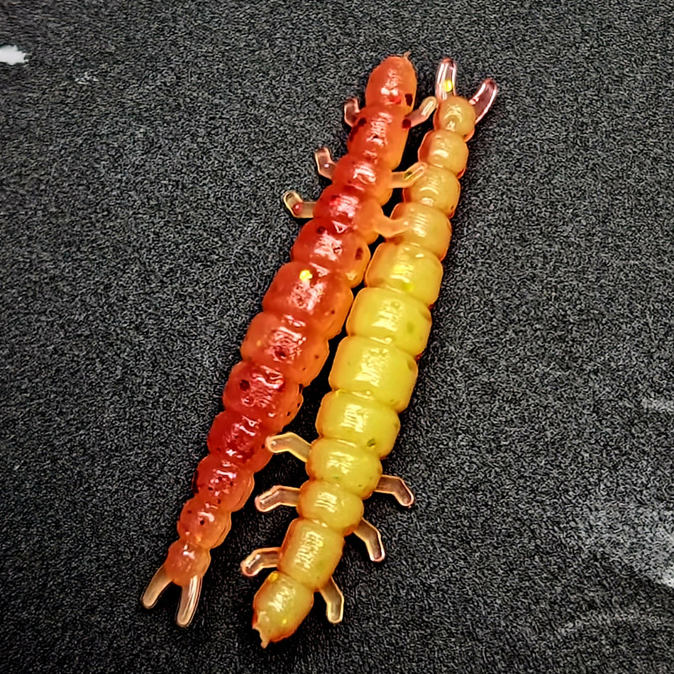 Jar of 1.3" Caddis Fly Larvae "Stream Weaver"