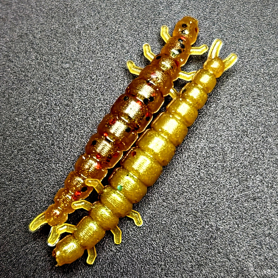Jar of 1.3" Caddis Fly Larvae "Stream Weaver"