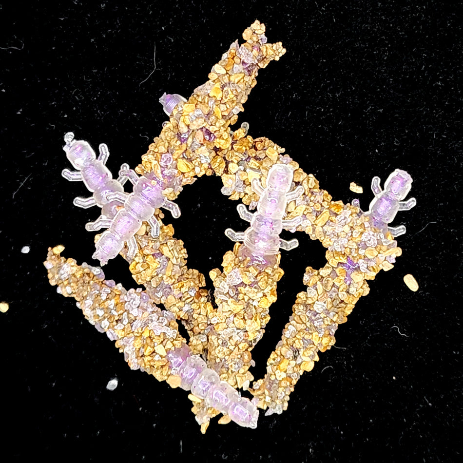 1.3" Realistic Caddis Fly Larvae "Stream Weaver" (6 Pack)