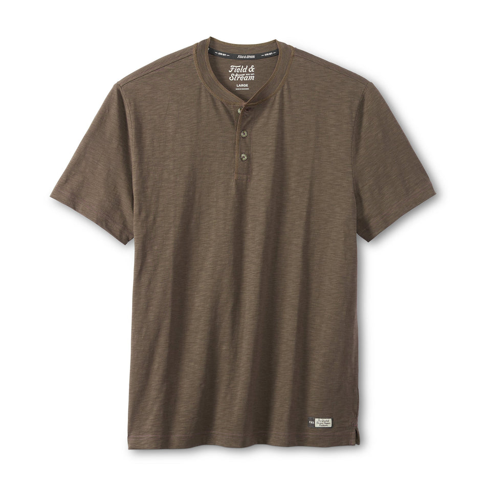 Hemingway Short Sleeve Henley Brown