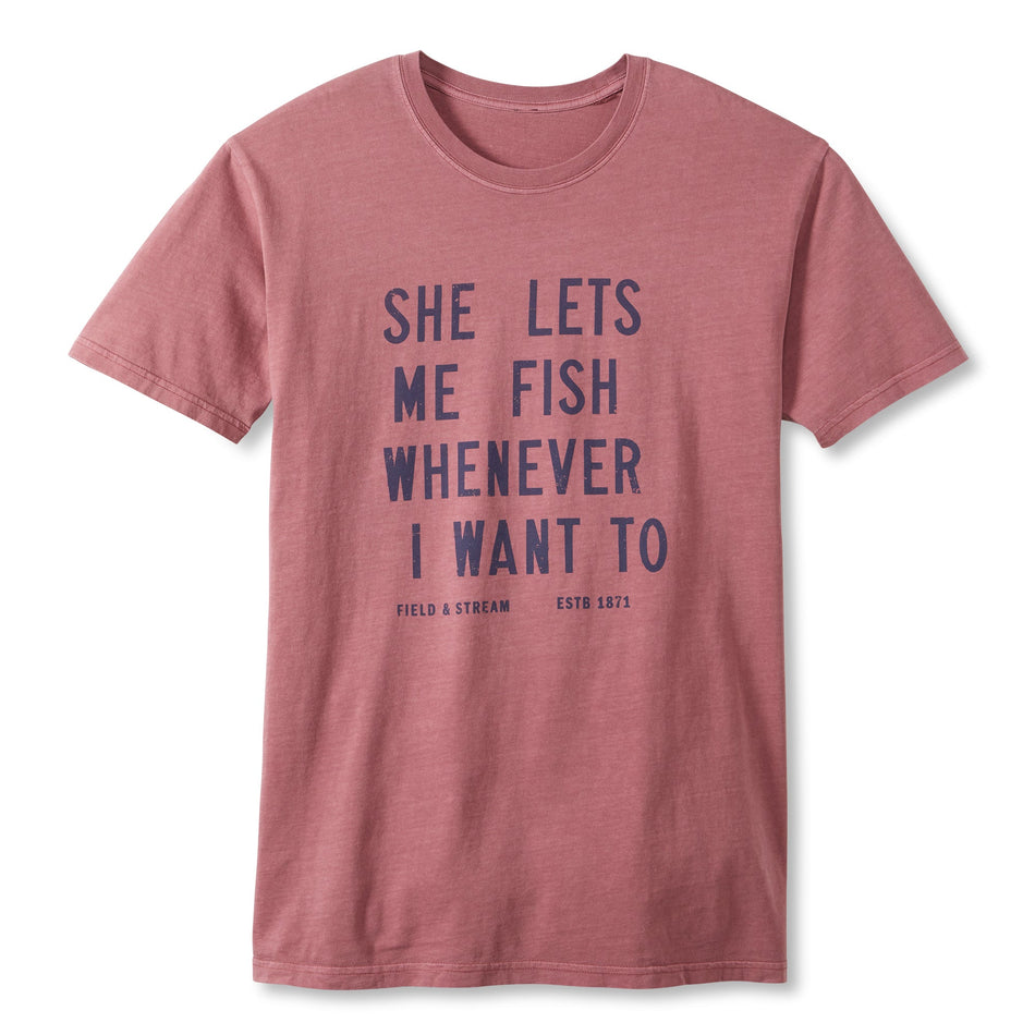 Mo Fish Tee - Wine