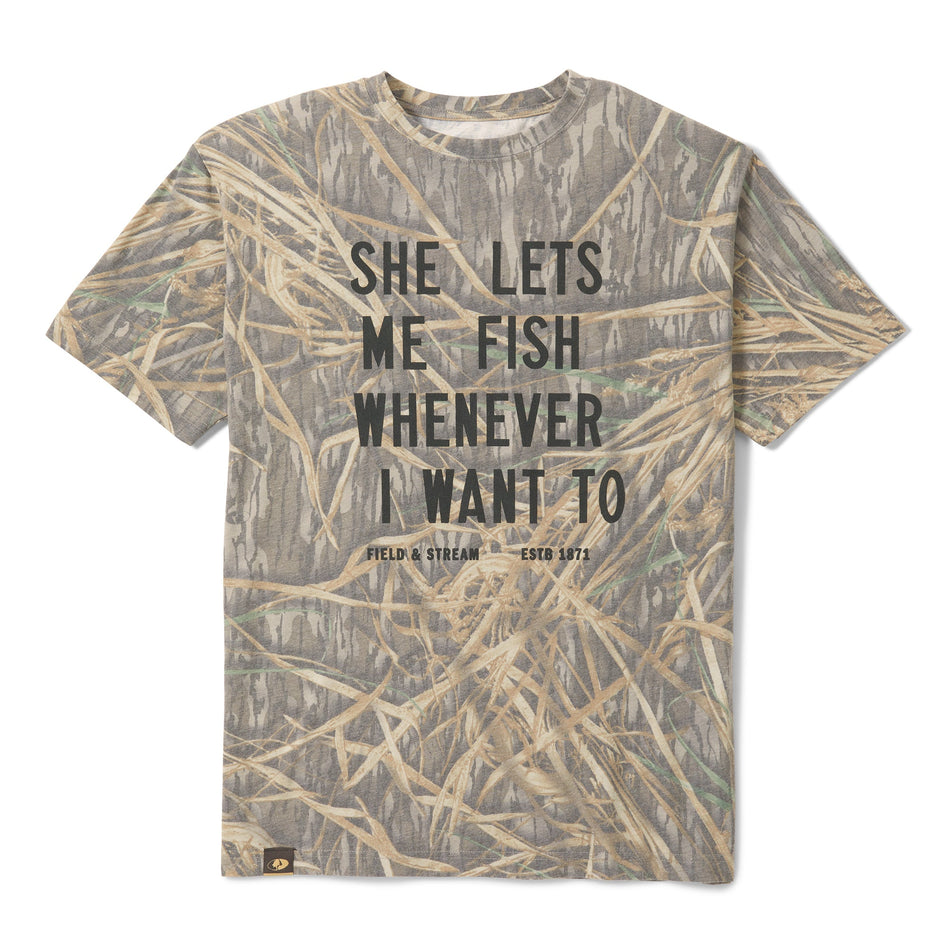 Mo Fish Tee - Full Foliage Camo