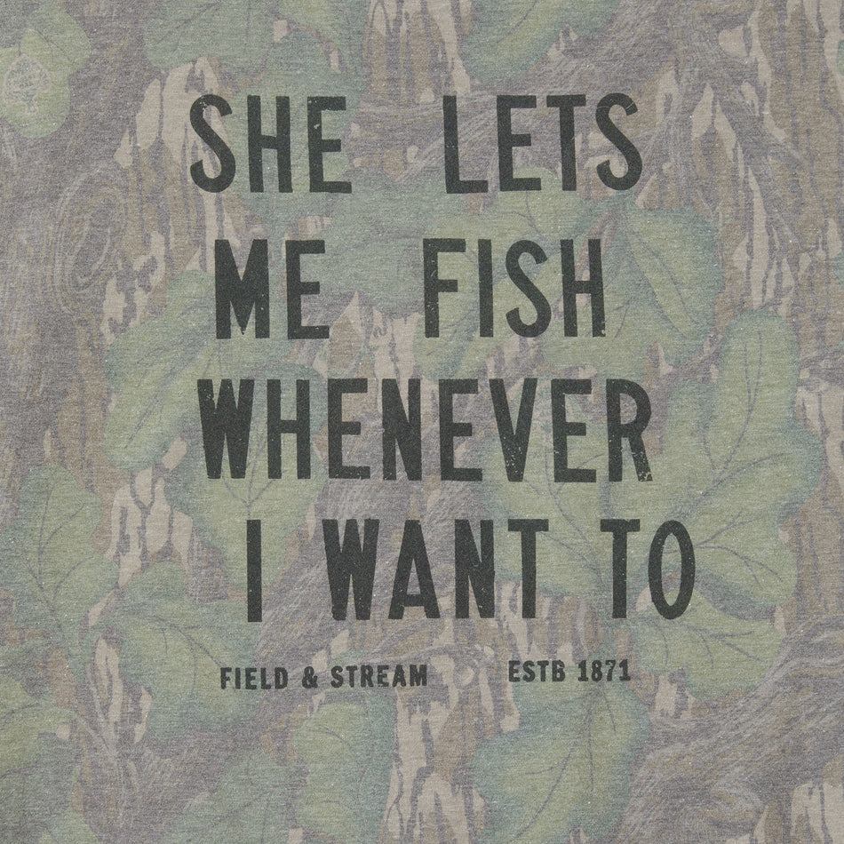 Mo Fish Tee - Shadow Grass Camo