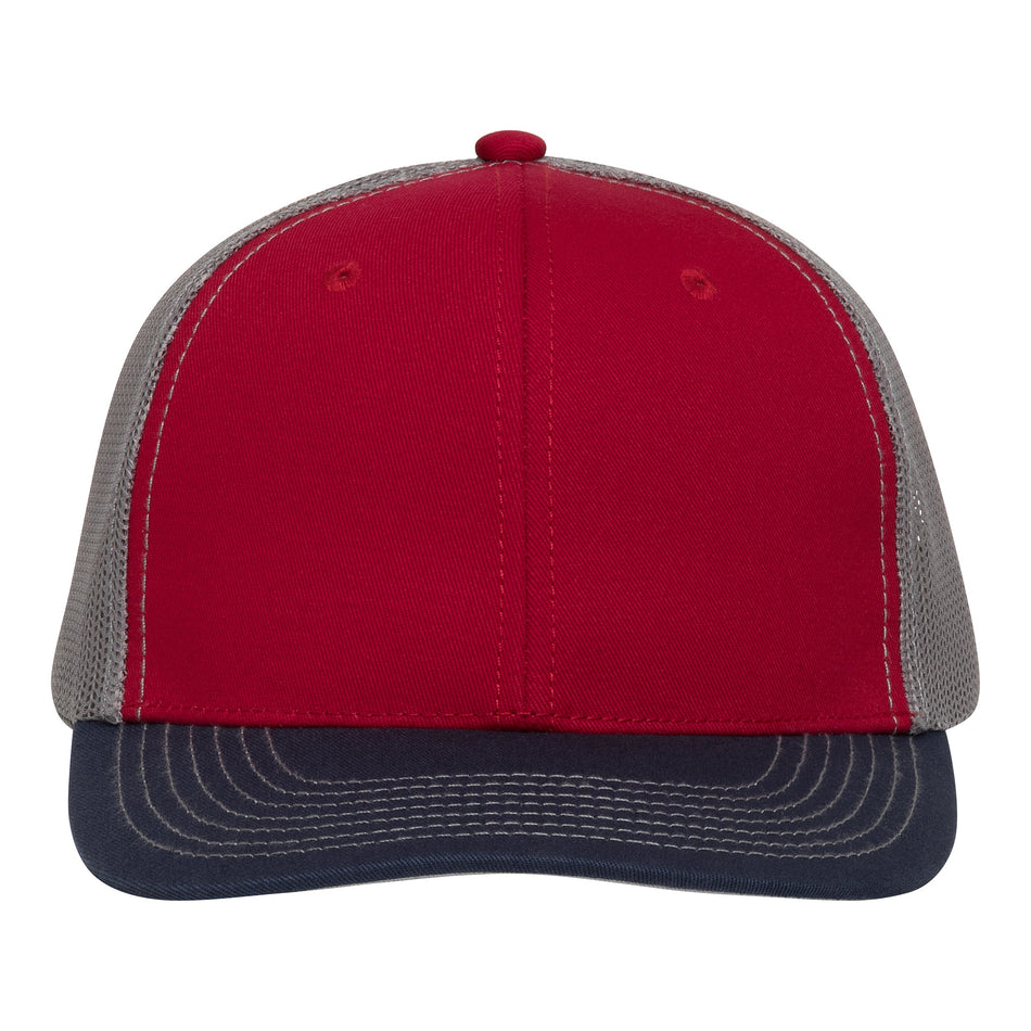 Red Cap | TriColor | Glacier MeshBack