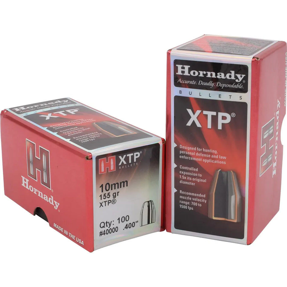 Hornady HP/XTP Bullets (10 mm. .40 cal. 155 gr. 100 pk.)