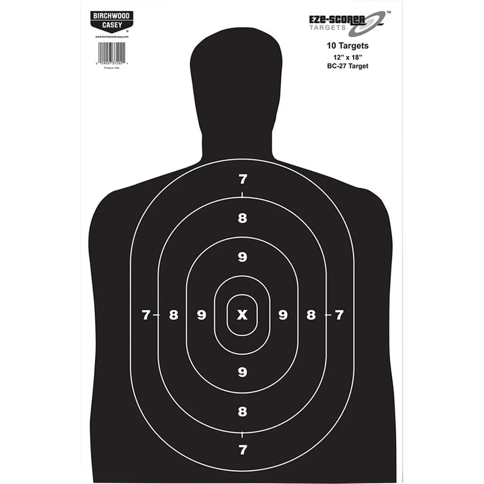 Birchwood Casey EZE-Scorer Target (BC-27 Silhouette 12x18 in. 10 pk.)