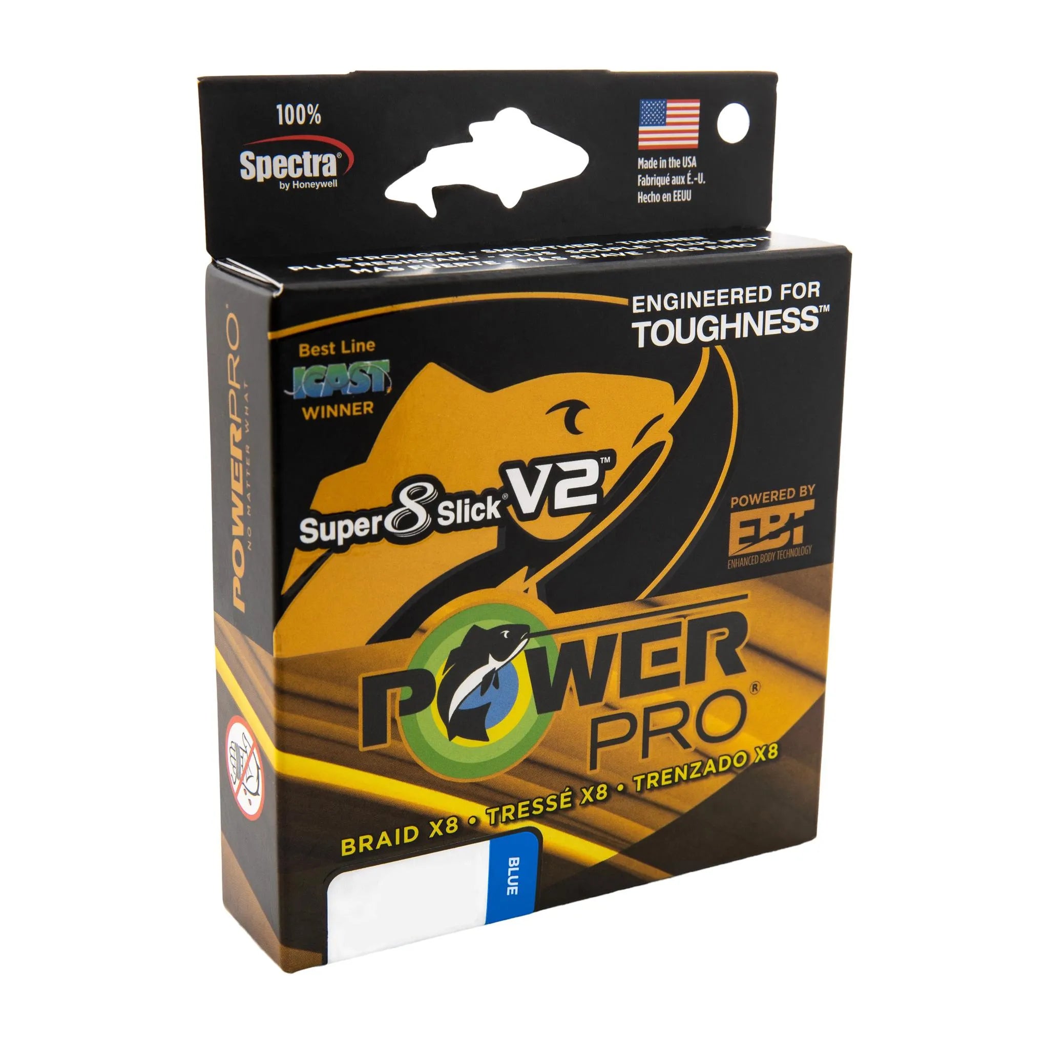 POWER PRO FIL TRESSÉ SUPER SLICK V2 150 YDS - BLEU - Ecotone L'Ami Sport POWER PRO FIL TRESSÉ SUPER SLICK V2 150 YDS - BLEU - Ecotone L'Ami Sport