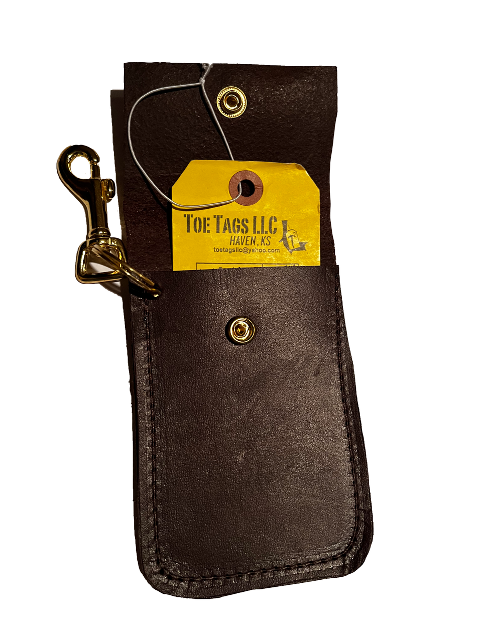 Leather Toe Tag Holder