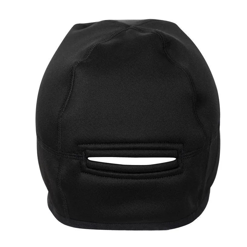 Sherpa Fleece Ponytail Beanie - Black