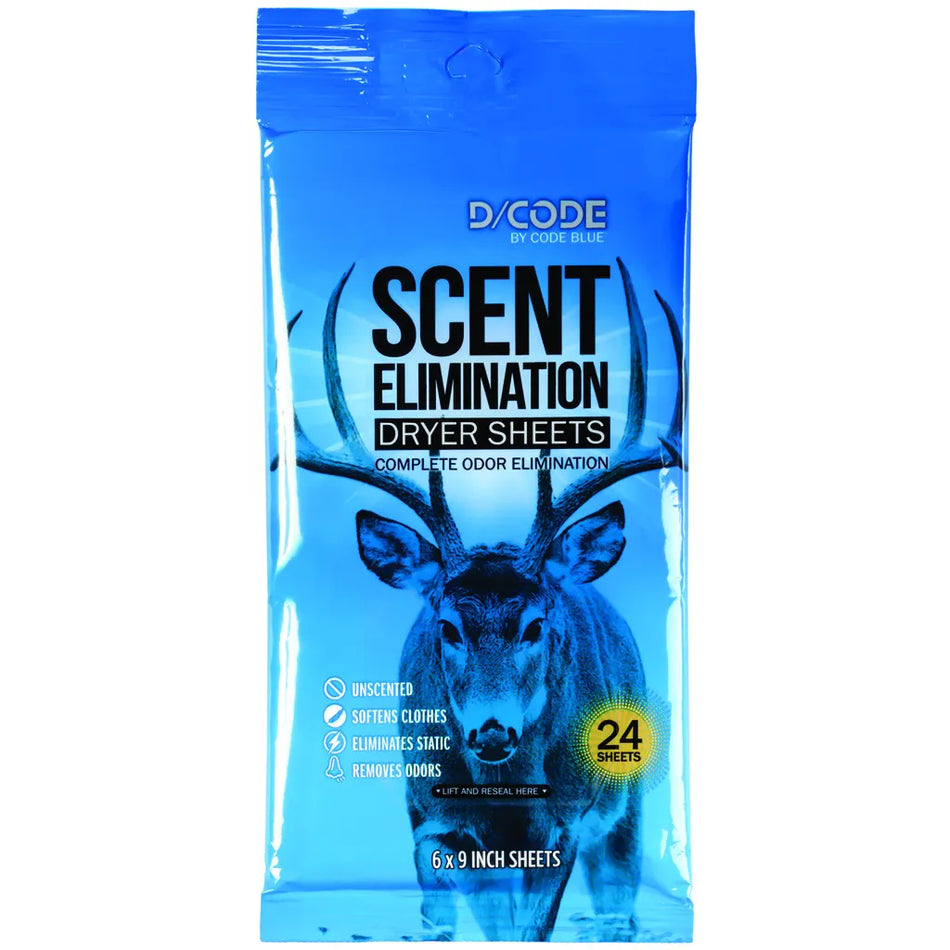 Code Blue D-Code Odor Eliminator Dryer Sheets