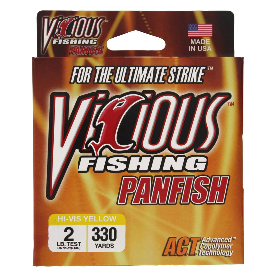 Vicious Panfish Hi-Vis Yellow Mono (330 Yards)