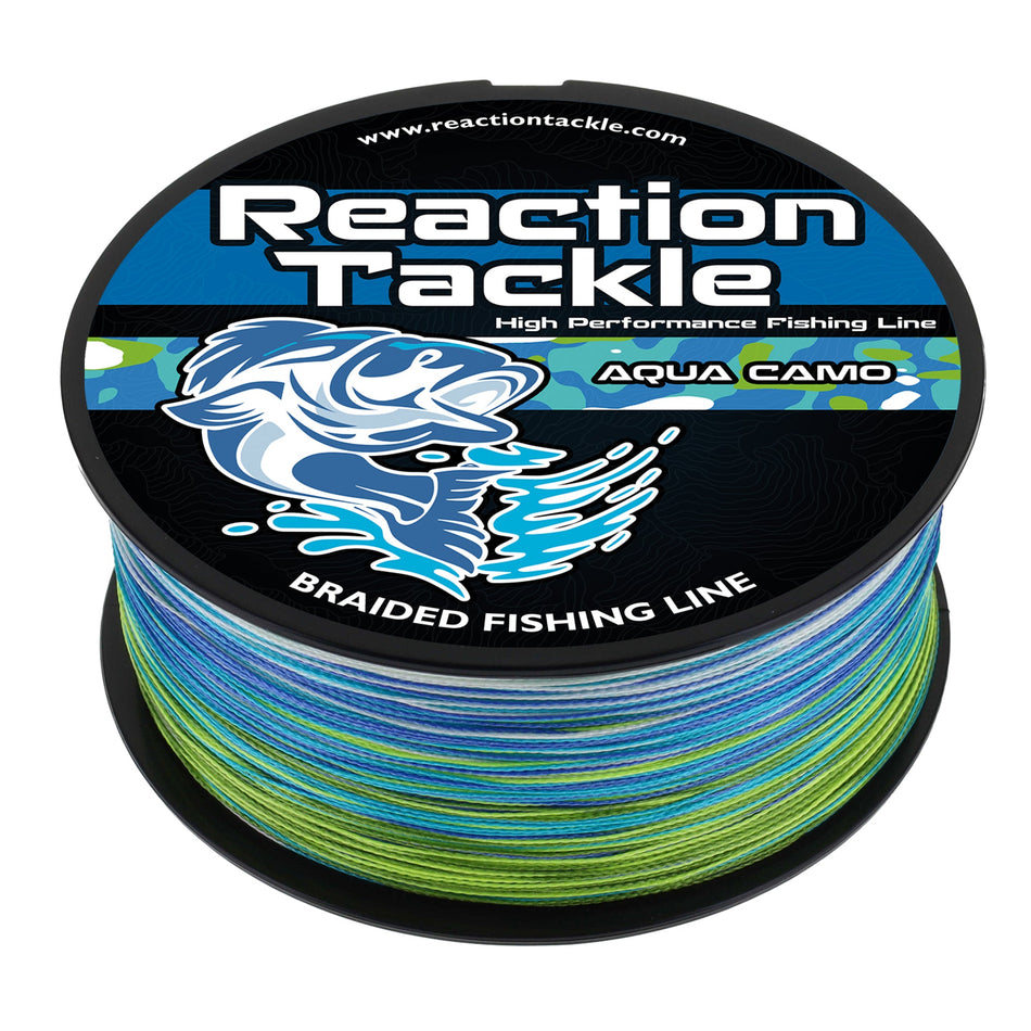 Reaction Tackle Braided Fishing Line - Aqua Camo