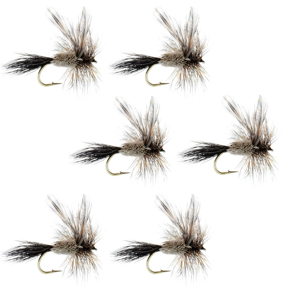 Barbless Adams Irresistible Classic Dry Fly - 6 Flies Hook Size 12