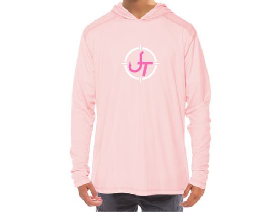Youth Pink Blossom Solar Hooded Long Sleeve