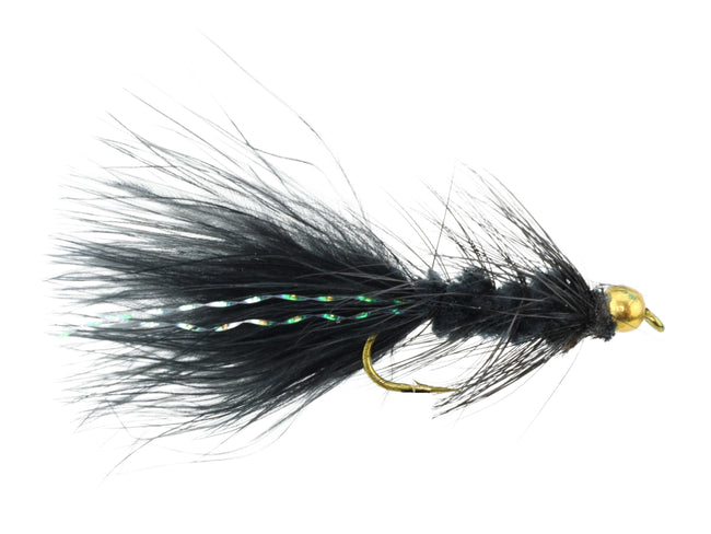 Wooly Bugger w/ Bead Head, Size 10 | Black | Qty. 6 | Wild Water Fly Fishing