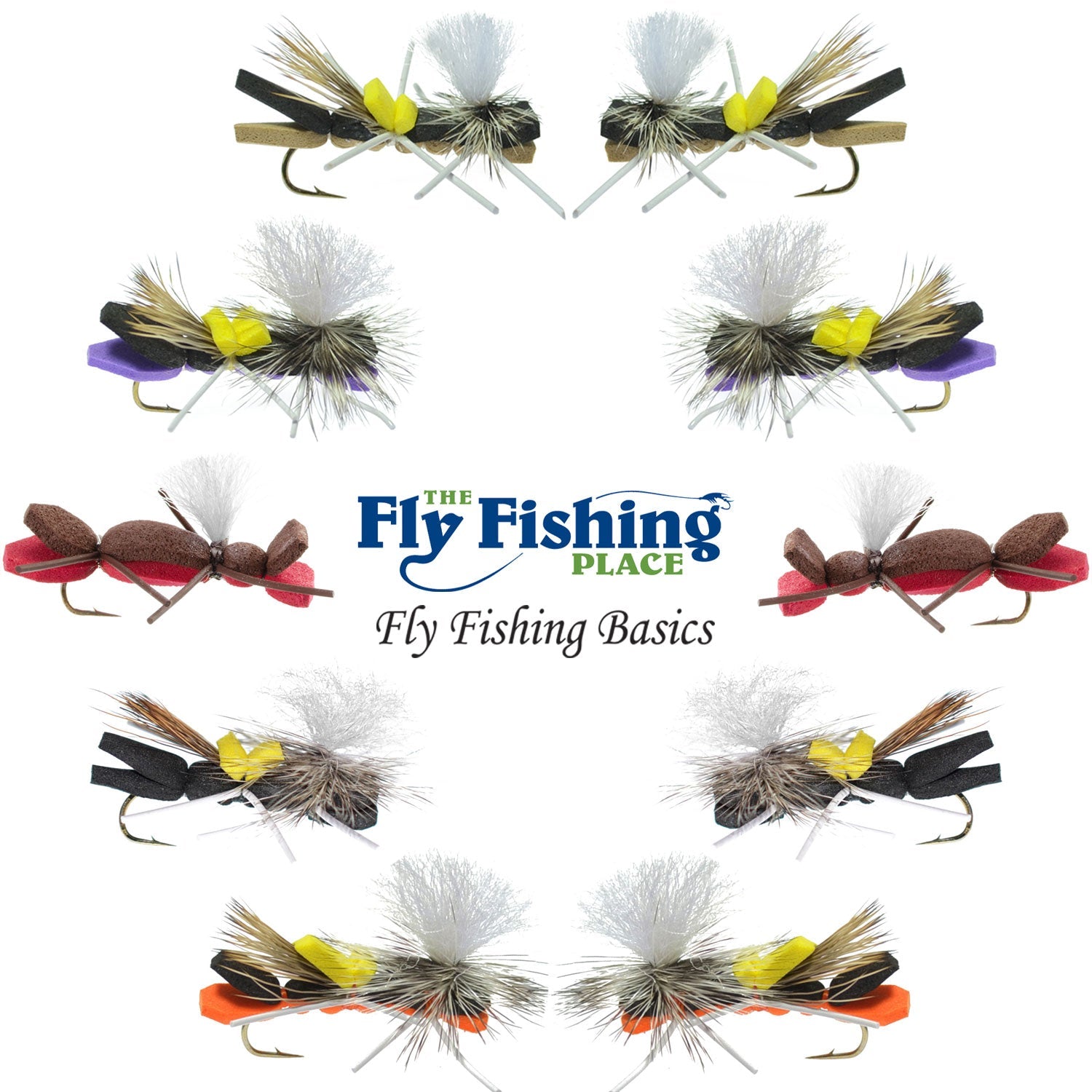 Basics Collection - Parachute Chernobyl Ant Foam Dry Fly Assortment ...