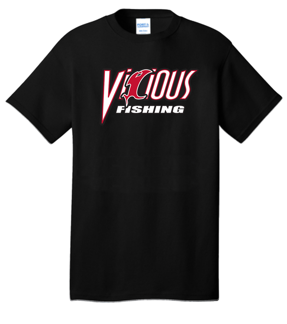 Vicious Fishing Logo Tee - Classic Black