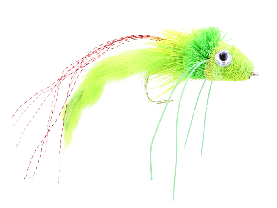 Rabbit Tail Diver, Size 1/0 | Chartreuse | Qty. 2 | Wild Water Fly Fishing