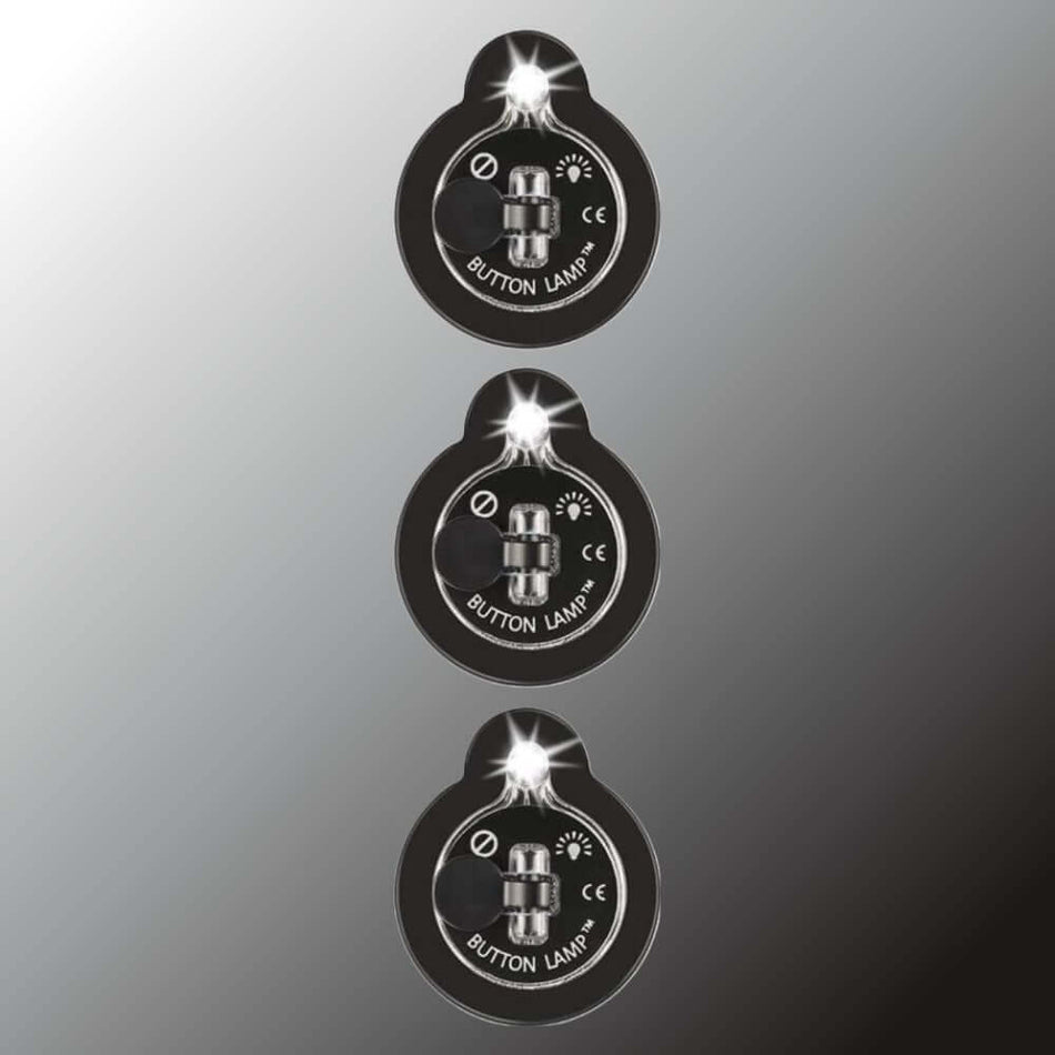 BUTTON LAMP Adhesive LEDs Light Package - Lightweight, Ultra Small, Ultra Bright LED Utility Lights