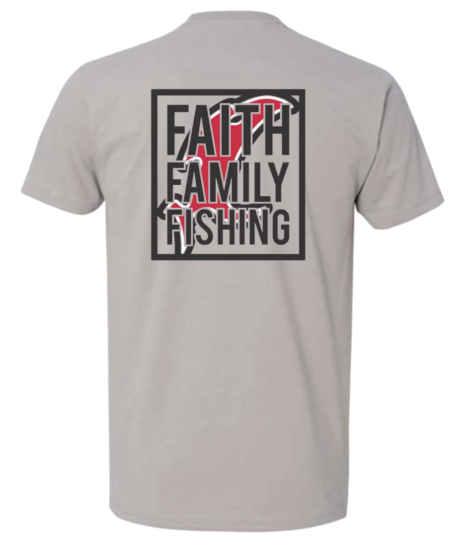 Vicious Faith, Family & Fishing Tee - Premium Gray