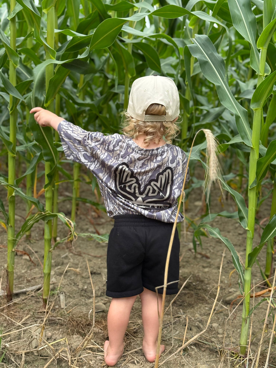 New !!! Whitetail Co. Youth Old Tree Bark Camo Faded Pocket Tee