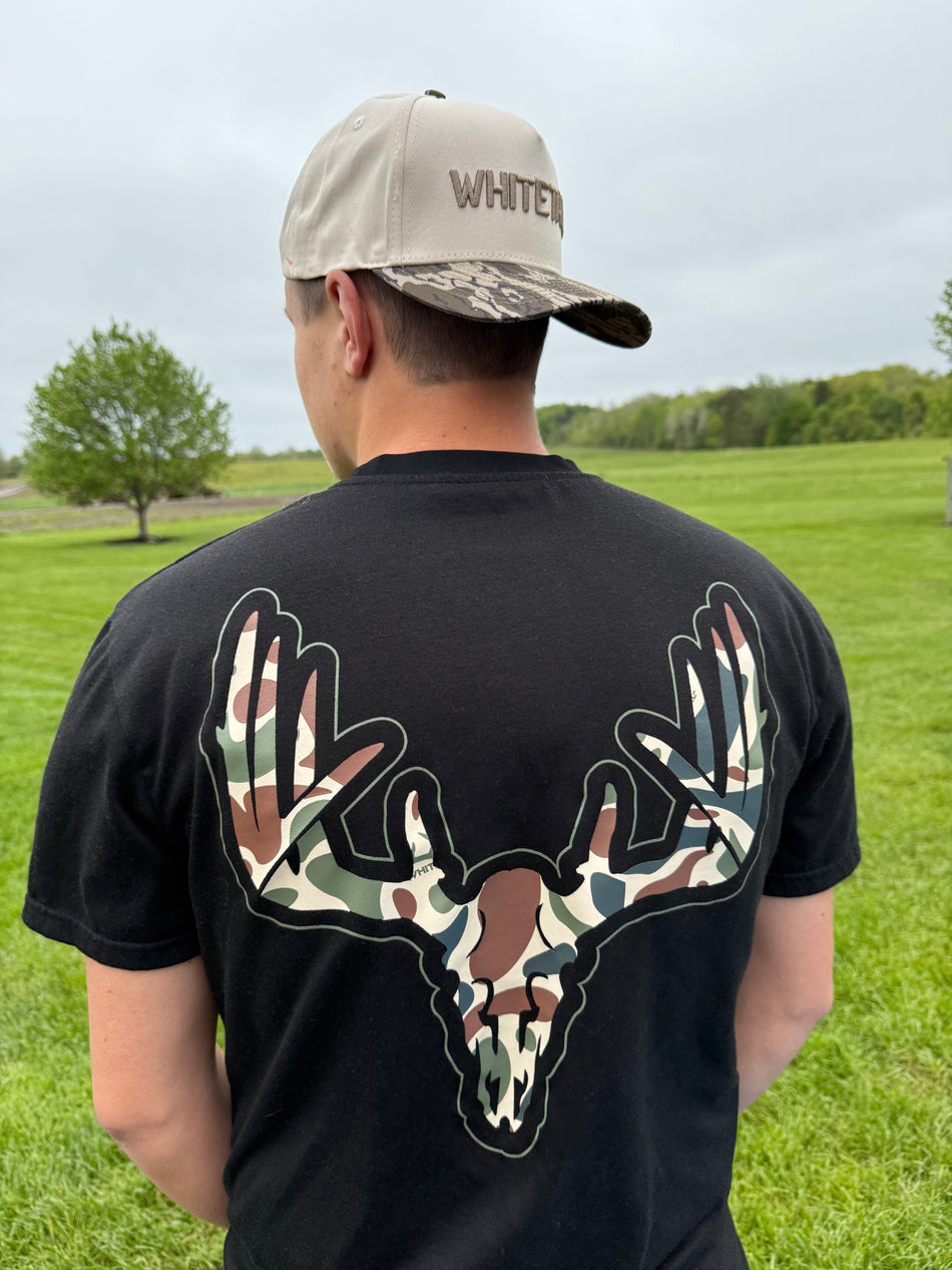 New Whitetail Co. Old Camo Skull Tee