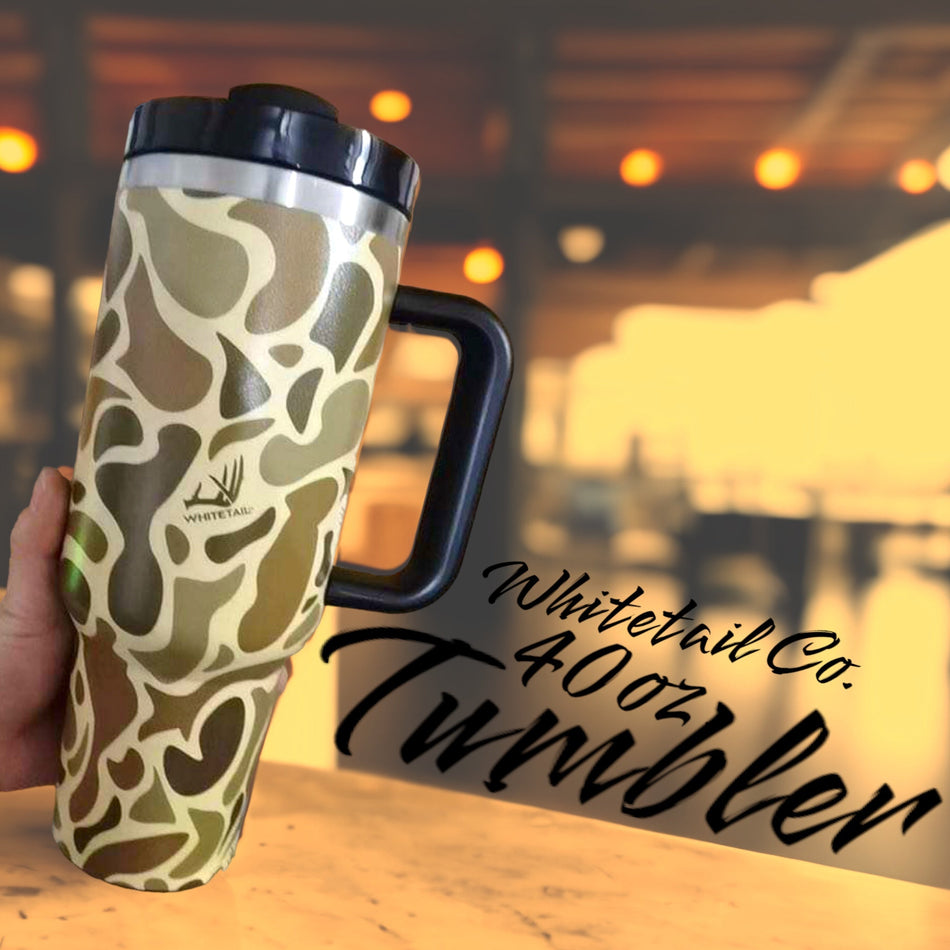 New Whitetail Co. 40oz. Tumbler Old School Camo
