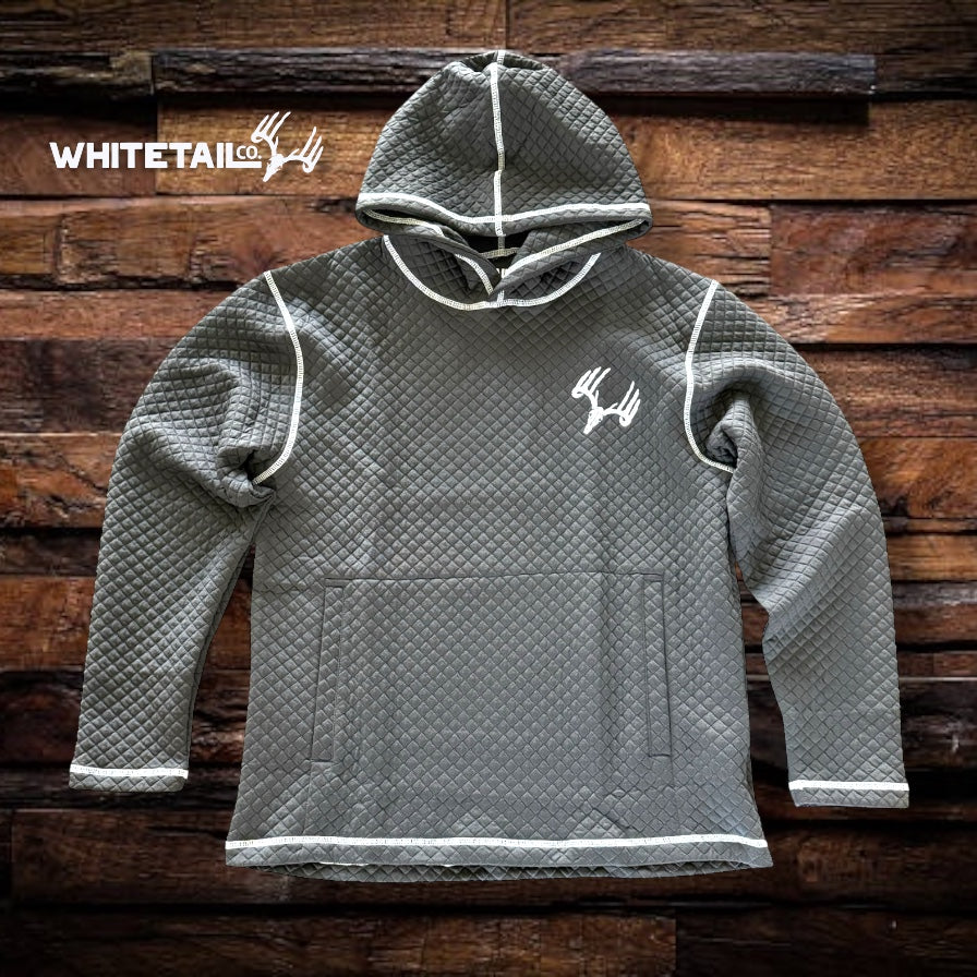 New Whitetail Co. Rut Line Waffle Hoodie Black