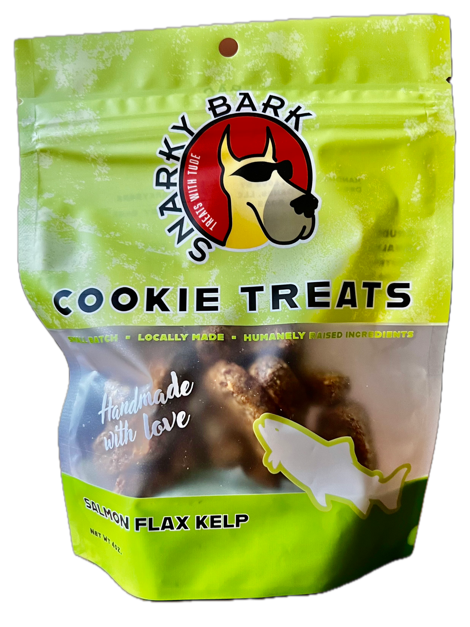 Snarky Bark Salmon Flax Kelp Cookie Treats
