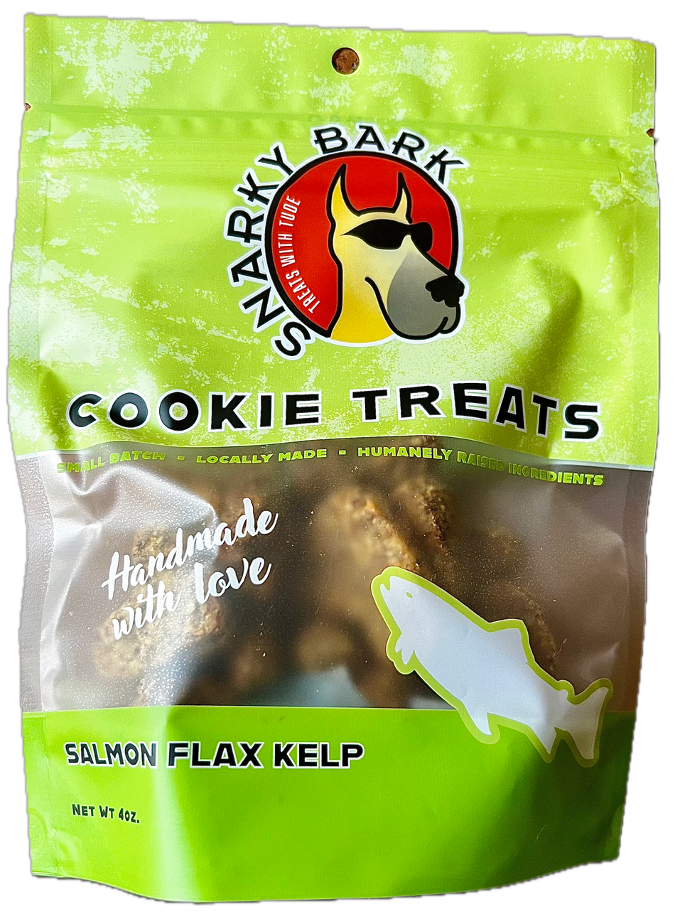 Snarky Bark Salmon Flax Kelp Cookie Treats
